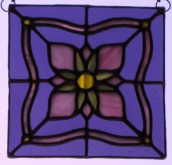 Stained Glass Geometric Flower