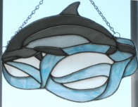Stained Glass Dolphin